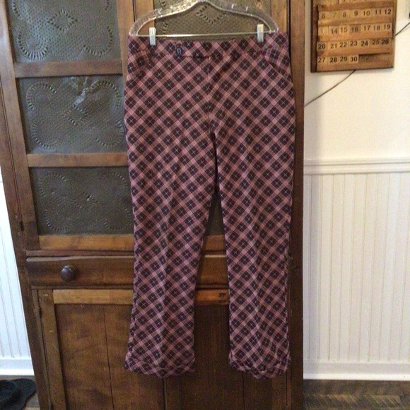 Vintage Pants Vintage Maroon Plaid Funky Golf Pants 36 Poshmark